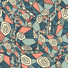 Abstract Seamless Pattern With Polygons