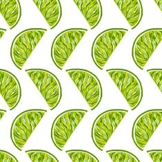 Seamless pattern from slice of ripe delicious limes