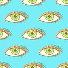 Sketch eye in vintage style