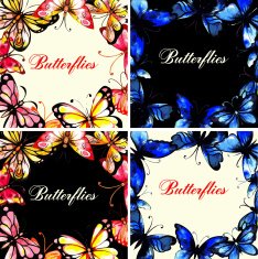 Flying butterfly cards