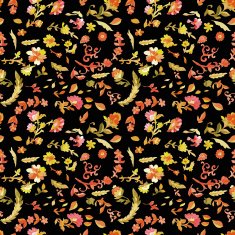 Watercolor paisley seamless pattern N8