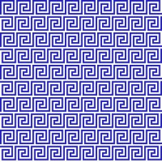 Blue greek seamless pattern