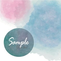 Light violet blue pink circle banner and love wedding card