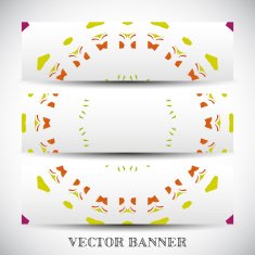 Set of abstract vector banners N14