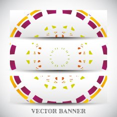 Set of abstract vector banners N15