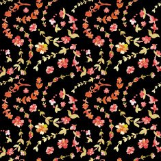 Watercolor paisley seamless pattern N9