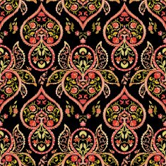 Watercolor paisley seamless pattern N10