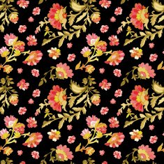 Watercolor paisley seamless pattern N11