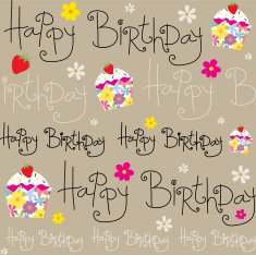 Birthday Typescript Illustrator Design