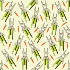 Seamless pattern with rabbits N5