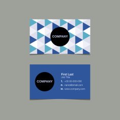 simple name card template triangle style