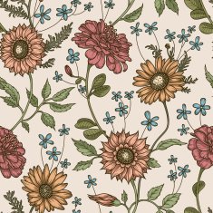 Seamless pattern with flowers N68