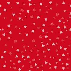 Seamless pattern with hearts Cute hearts on a red background