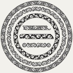 Decorative ornate design elements and brushes for illustrator