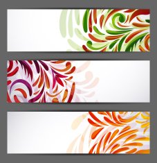Set of floral banners N2