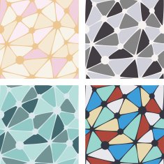 Vector seamless mosaic color pattern