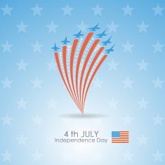 Vector flag of the United States July 4 - Independence N2