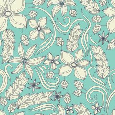 Seamless pattern with flowers in vintage colors