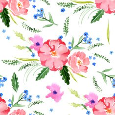 watercolor floral seamless N2