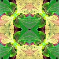 Beautiful symmetrical pattern in stained-glass window style N2