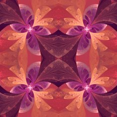 Beautiful symmetrical pattern in stained-glass window style N3