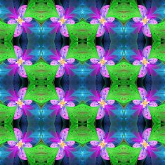 Beautiful symmetrical pattern in stained-glass window style N4