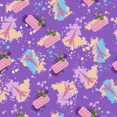 Colorful vector background of Tower Eiffel N2
