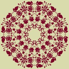 Abstract folk circle ornament