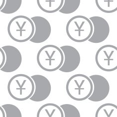 New Yen coin seamless pattern