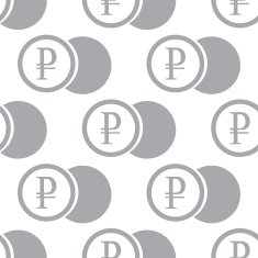 New Rouble coin seamless pattern