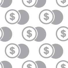 New Dollar coin seamless pattern