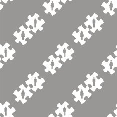 Love puzzle seamless pattern
