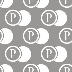 Rouble coin seamless pattern