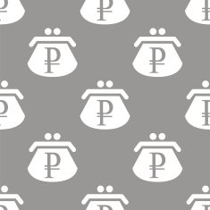 Rouble purse seamless pattern