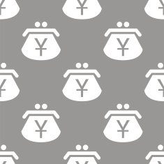 Yen purse seamless pattern