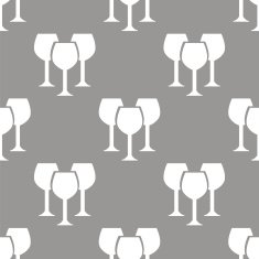 Stemware seamless pattern