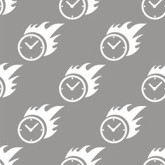 Hot clock seamless pattern
