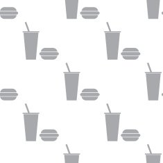 New Fast food seamless pattern
