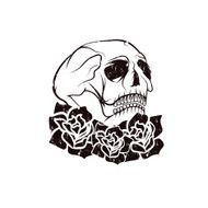 Day of The Dead Skull with flowers