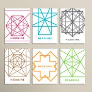 Set bright abstract shapes on a white background N2