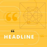 Vector grey line on a yellow background