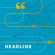 Vector yellow lines on a blue background