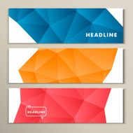 Set abstract bright pictures of red orange blue