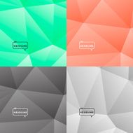 Set abstract pictures dark and bright colors