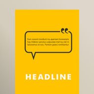 Vector yellow square on a gray background
