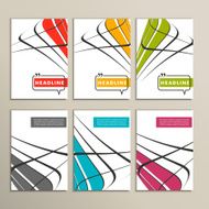 Colorful abstract lines on a white background