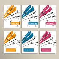 Colorful abstract lines on a white background N3