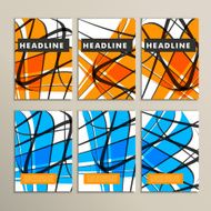 Vector black lines against a bright background