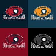 american football vision vector design template