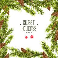 Watercolor Christmas vintage invitation card